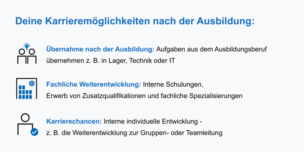 Karrieremöglichkeiten nach der Ausbildung